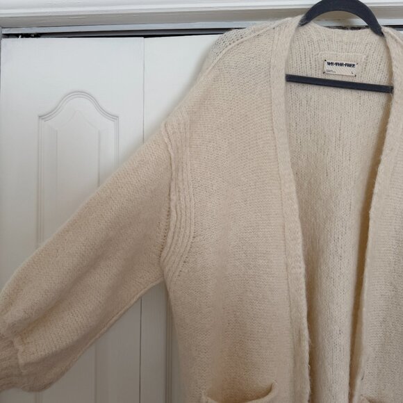 Cream Oversized Knit Cardigan – Cozy Chunky Sweater - Picture 3 of 8